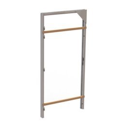 Huisserie écharpée bois dur TECH+ 97x54mm avec joint d'étanchéité, 3 paumelles 130, gâche 1 point, pour porte 40mm 2040x730mm poussant gauche