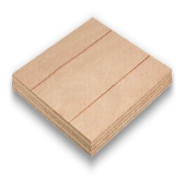 Contreplaqué Okoumé 15mm 250x122cm extérieur rainuré U 1 face