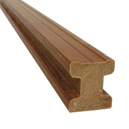 Lambourde composite brune 50x50mm 4m