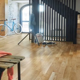 Parquet contrecollé Orféo 139 Chêne tradition satiné 14x139mm 1m50 bords droits