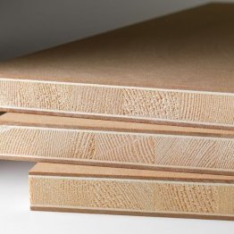 Panneau latté 5 plis faces HDF âme Peuplier 19mm 368x188cm