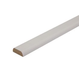 Champlat MDF prépeint Blanc 10x50mm 2,44m 2 arêtes arrondies