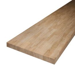 Plan de travail lamellé-collé Chêne 31mm 4000x650mm abouté choix A/B chants arrondis