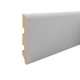 Plinthe MDF cache fil revêtu papier Blanc 14x80mm 2,40m