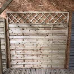 Panneau alterné droit avec treillis haut 45x1800mm 1m80 Pin traité autoclave classe 4