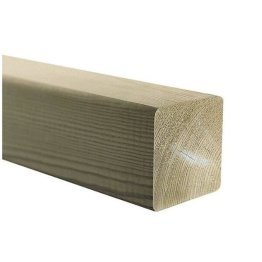 Poteau Pin 42x42mm 3m traité classe 4 vert raboté