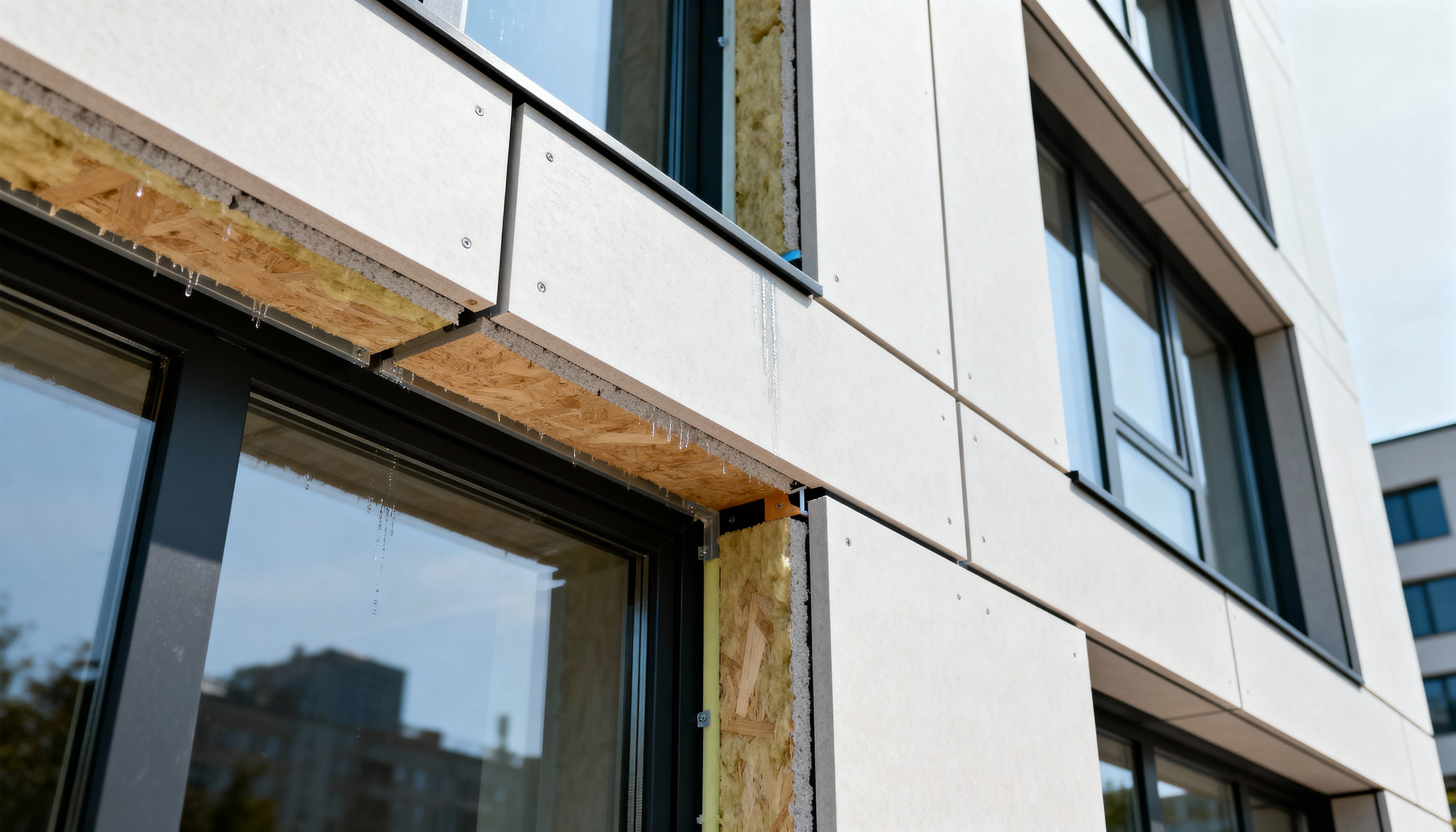 Pose de panneaux isolants pour isolation thermique extérieure